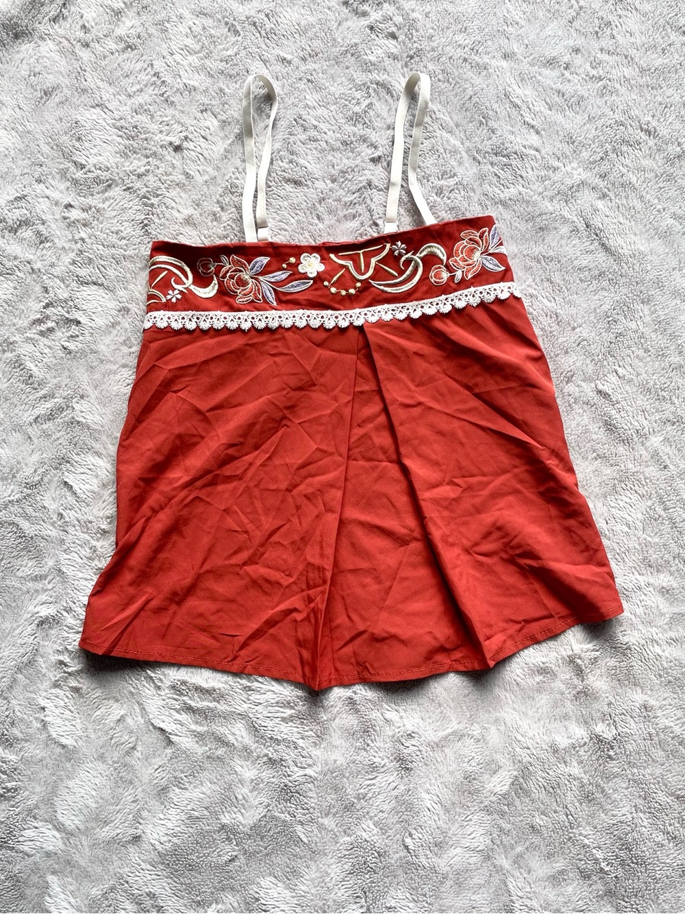Modernized Chinese Embroidered Cami Top